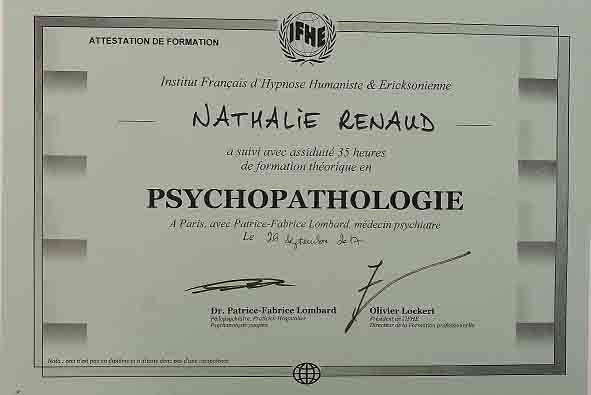 diplôme spychopathologie